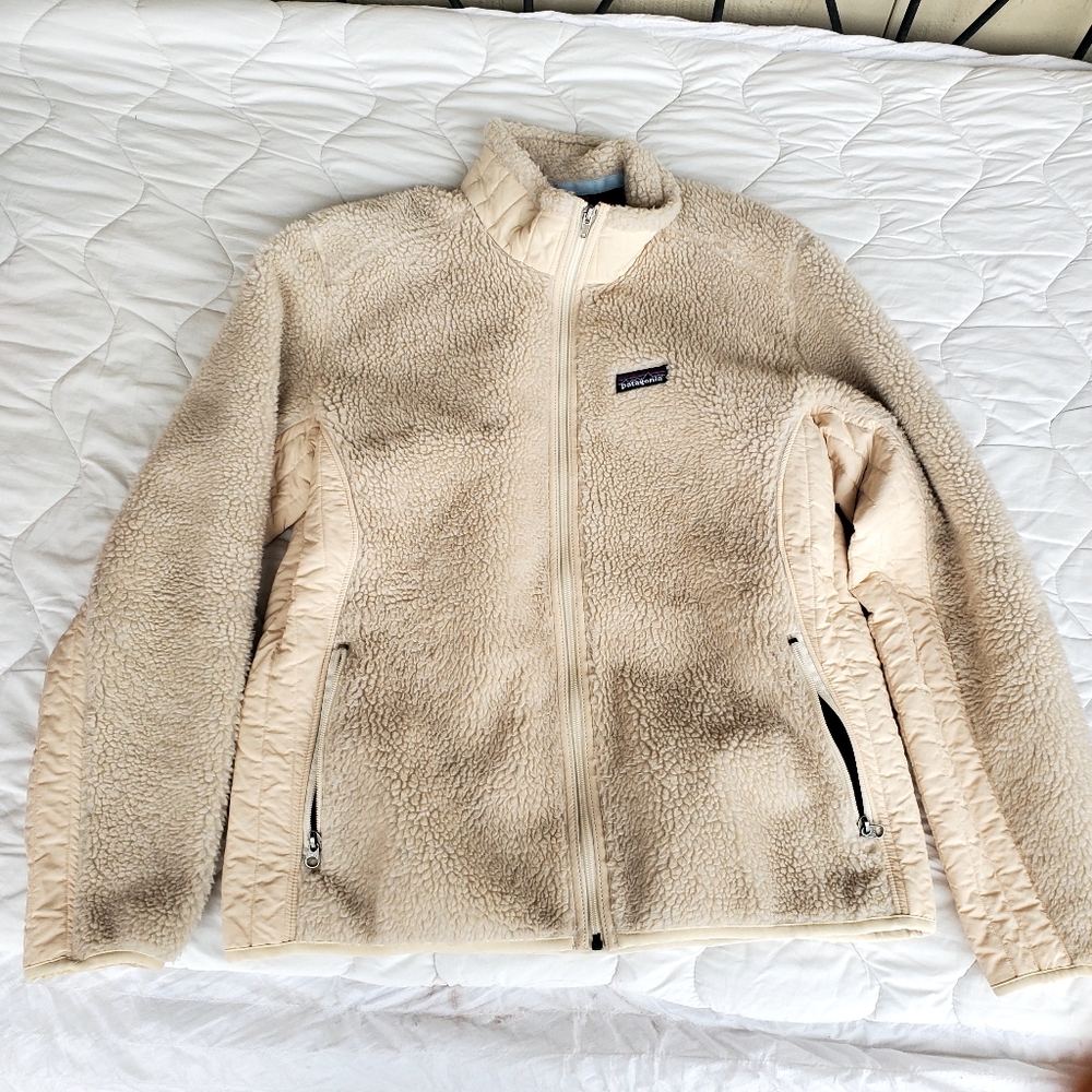Patagonia Synchilla Full Zip Fleece Oatmeal Sherpa Jacket